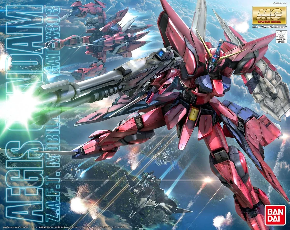 Bandai Hobby MG 1/100 Aegis Gundam "Gundam SEED" Plastic Model Kit Box