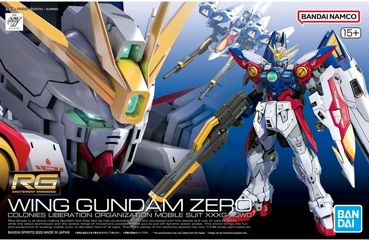 Bandai Hobby RG 1/144 #43 Wing Gundam ZERO "Gundam Wing" Plastic Model Kit Box