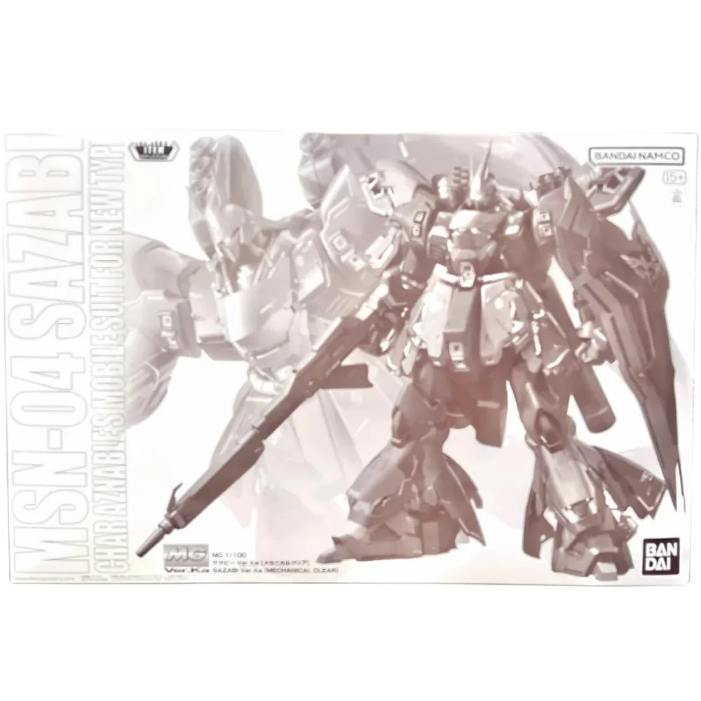 Bandai MG 1/100 Sazabi Ver Ka - Mechanical Clear (Char's Counterattack) Plastic Model Kit Box