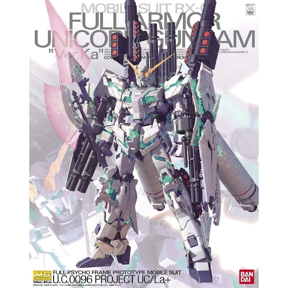 Bandai Hobby MG 1/100 Full Armor Unicorn Gundam (Ver.Ka) "Gundam UC", Bandai Hobby (Char's Counterattack) Plastic Model Kit Box