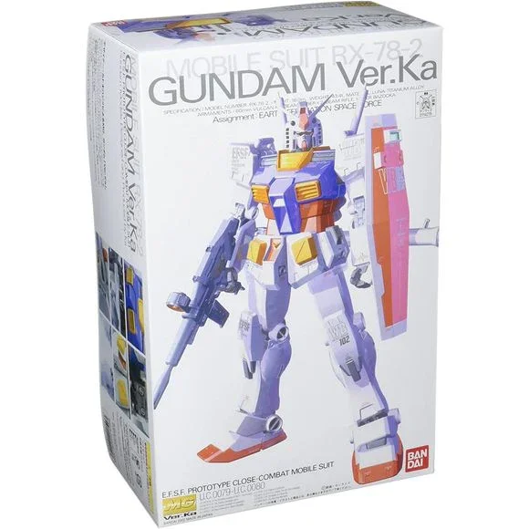 Bandai Hobby MG 1/100 RX-78-2 Gundam Ver.Ka (Mobile Suit Gundam) Plastic Model Kit Box