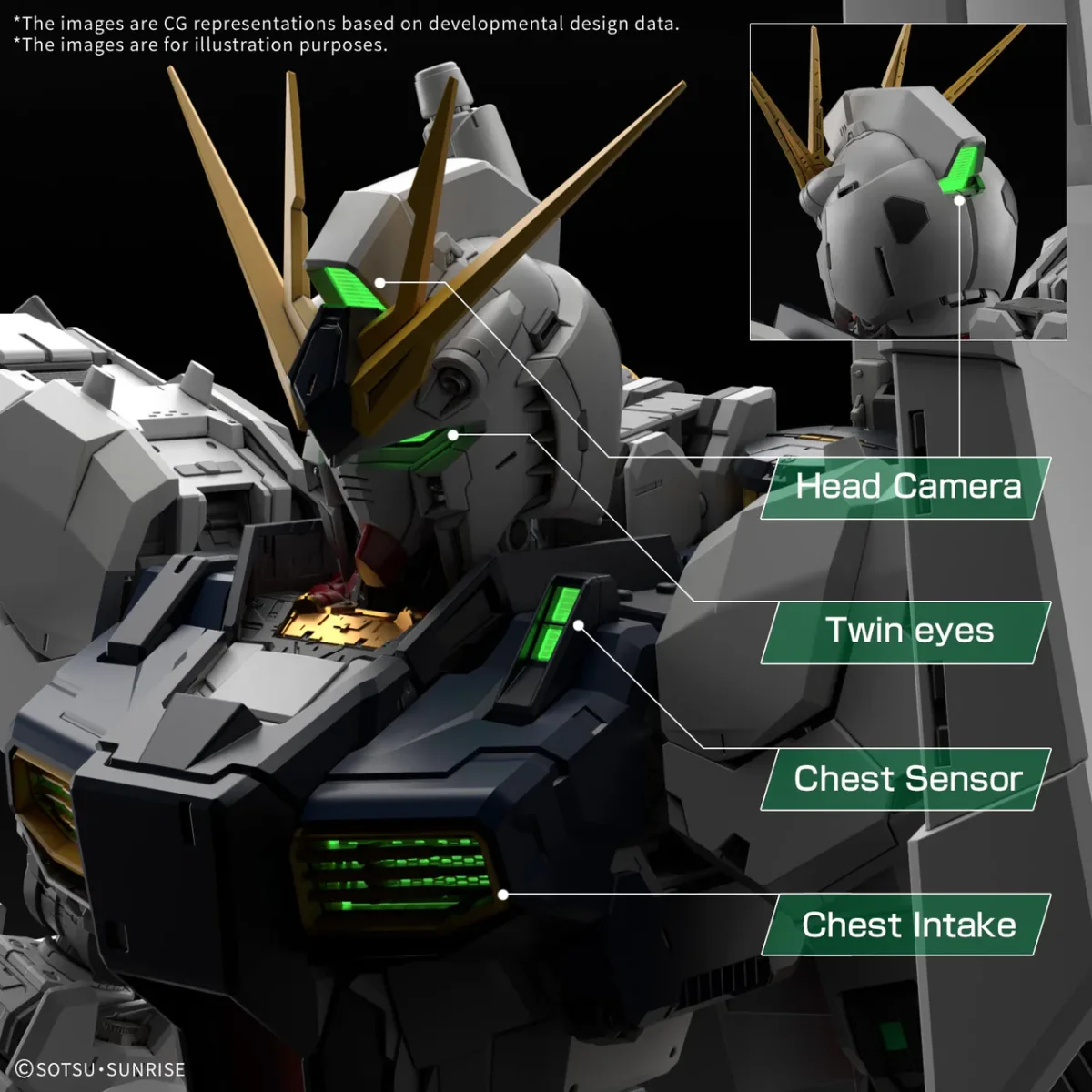 Bandai Hobby PG 1/60 LED Unit for Nu Gundam (Char's Counterattack) Plastic Model Kit