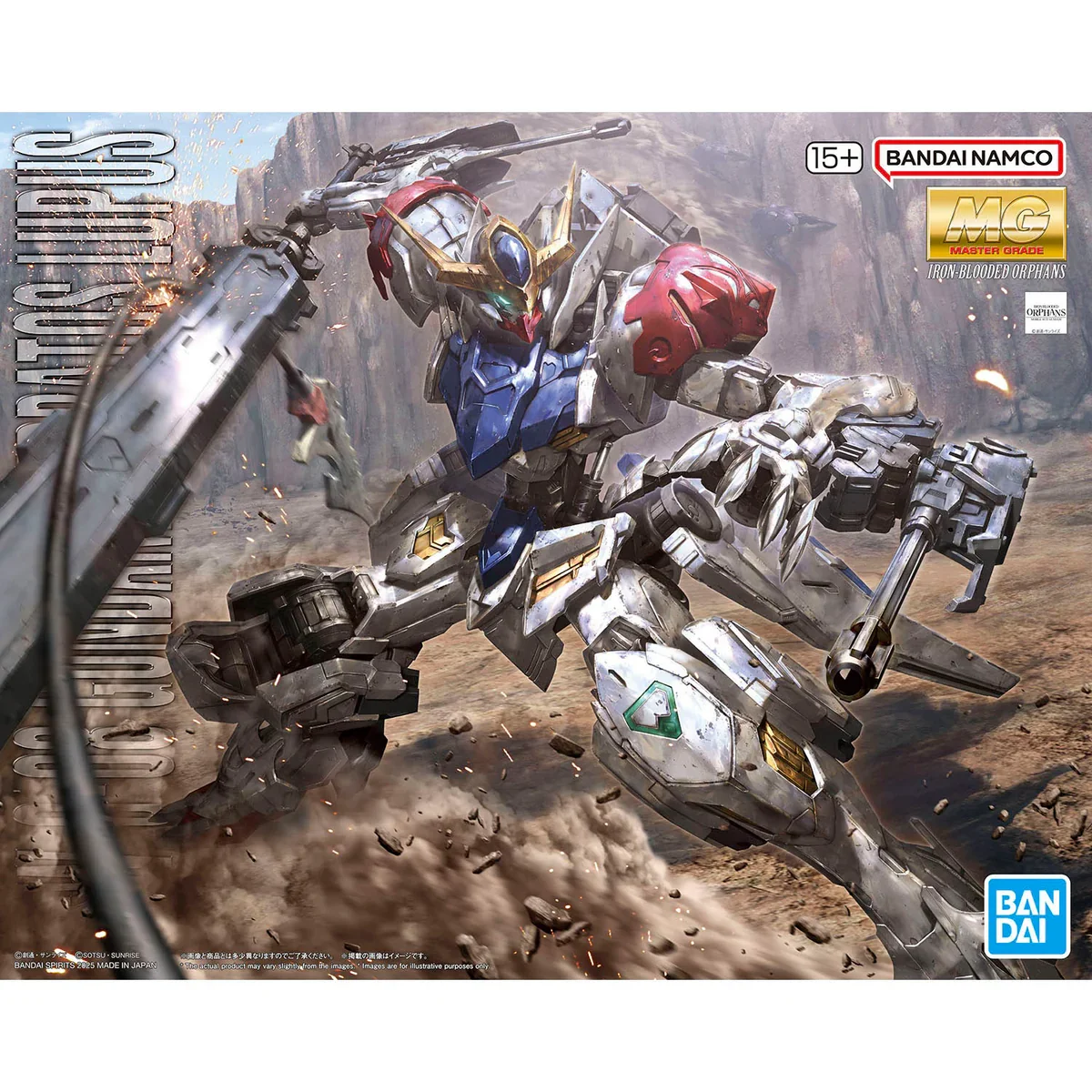 Bandai Hobby MG 1/100 Gundam Barbatos Lupus (Iron-Blooded Orphans) Plastic Model Kit Box